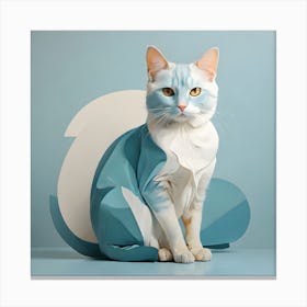 Origami Cat Canvas Print