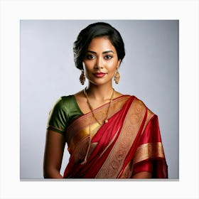 Firefly Confident Indian Businesswoman In Modern Saree With Styled Short Hair 64952 (1) Canvas Print