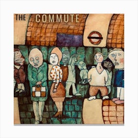 The Commute Underground Gathering Square Canvas Print