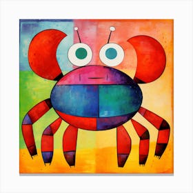 Coloring Crab Canvas Print
