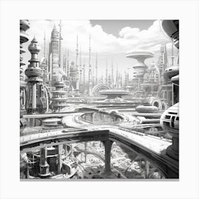 Futuristic City 23 Canvas Print