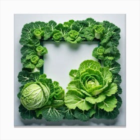 Vegetable Frame Canvas Print