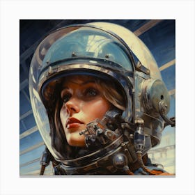 Space Girl 4 Canvas Print