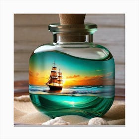 Ship In A Bottle 9 Canvas Print