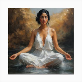 Meditating Woman Canvas Print