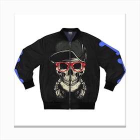 Skull Bomber Jacket Canvas Print