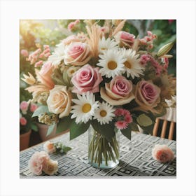 Bouquet Of Roses Canvas Print