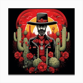 Mexican Cowboy Canvas Print