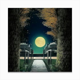 Moonlight In The Park Canvas Print
