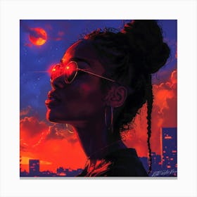 Solar Red - Lady In Reds 1 Canvas Print