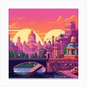 Pixel Art - Saint Petersburg #2 Canvas Print