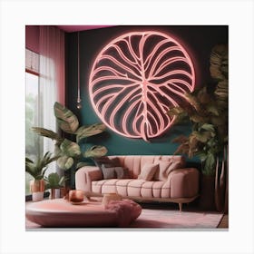 Neon Living Room Boho Canvas Print