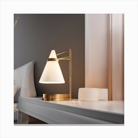 Bedroom With A Lamp Canvas Print