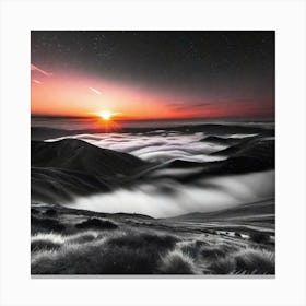 Sunrise Over Clouds 3 Canvas Print