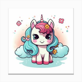 Cute Unicorn 462 Canvas Print