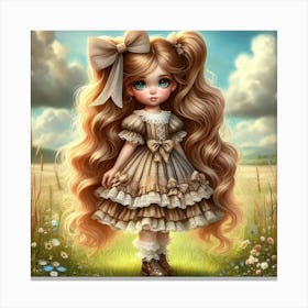 Little Girl With Long Hair 4 Canvas Print