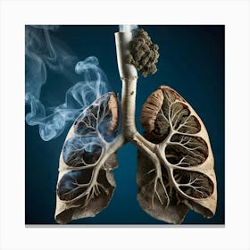 Lungs And Smoke 8 Canvas Print