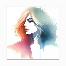 Watercolor Of A Woman 8 Canvas Print