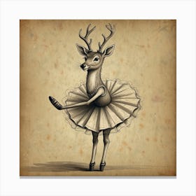 Ballerina Deer 1 Canvas Print