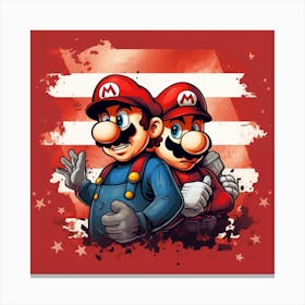 Mario And Luigi Canvas Print