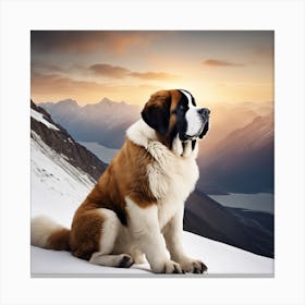 St Bernard Dog 31 Canvas Print