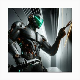 Futuristic Robot 32 Canvas Print