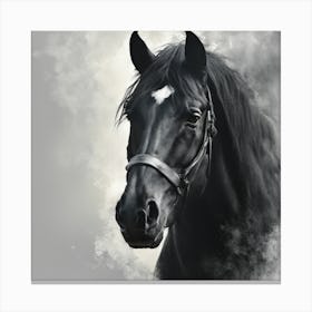 Black Horse 1 Canvas Print