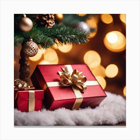 Christmas Presents Under The Tree 3 Canvas Print