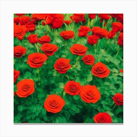 A Radiance of Red and Green Canvas Print