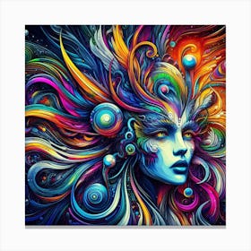 Psychedelic Woman 1 Canvas Print