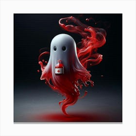 Ghost In Blood Canvas Print