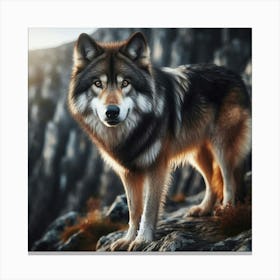 A mountain Wolf Canvas Print