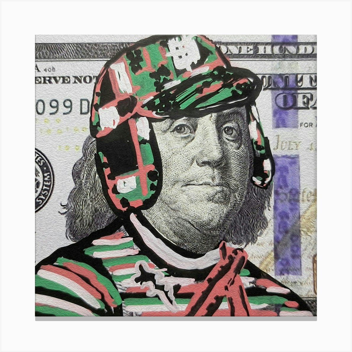 Benjamin Franklin Canvas Print by Jonas