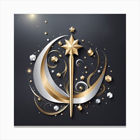 Magic wand Vector Art 9 Canvas Print