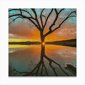 Sunset Tree Canvas Print