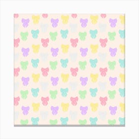 Pastel Bows Canvas Print