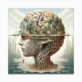 City In The Brain Canvas Print