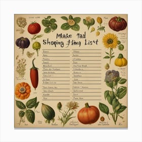 Default Vintage Make A Seedshopping List Aesthetic 2 Canvas Print