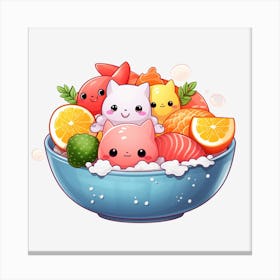 Kawaii Sushi 1 Canvas Print