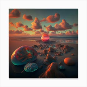 Marble beach tripp Canvas Print