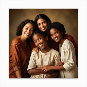 African American Family Canvas Print