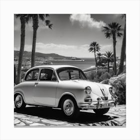 Black And White Car Canvas Print