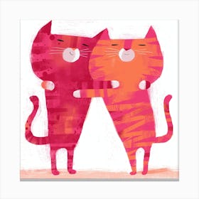 Cat Cuddle Canvas Print