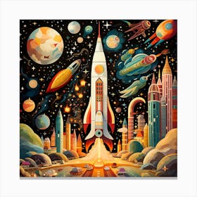 Space Rocket Canvas Print