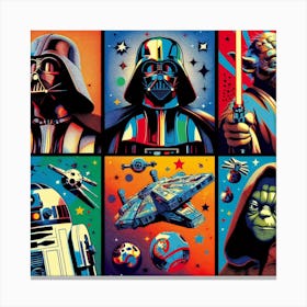 Star Wars,a pop art series of Star Wars icons 1 Canvas Print