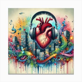 Music Heart Canvas Print