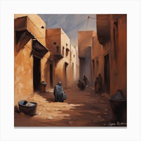 Street Scene In Morocco Canvas Print