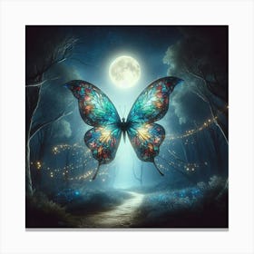 Butterfly In The Forest 28 Canvas Print