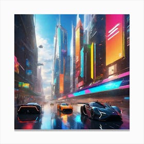 Futuristic City 89 Canvas Print