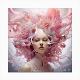 Girl With Pink Hair Canvas Print